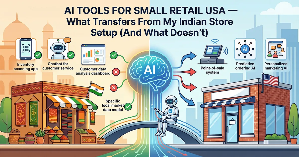 AI tools for small retail USA — Indian store owner compares setup for US retail stores