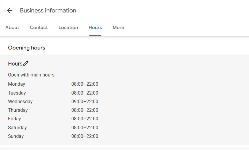google business profile hours setup gharstuff store split hours