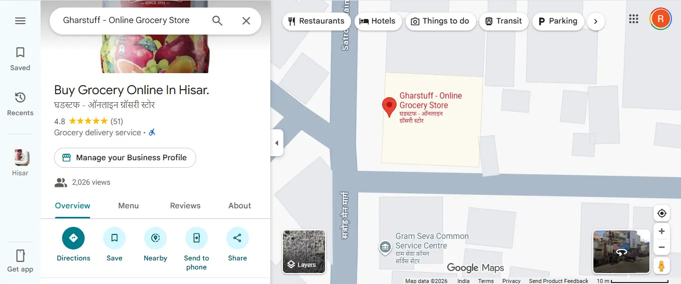 google business profile small retail map pin placement gharstuff store
